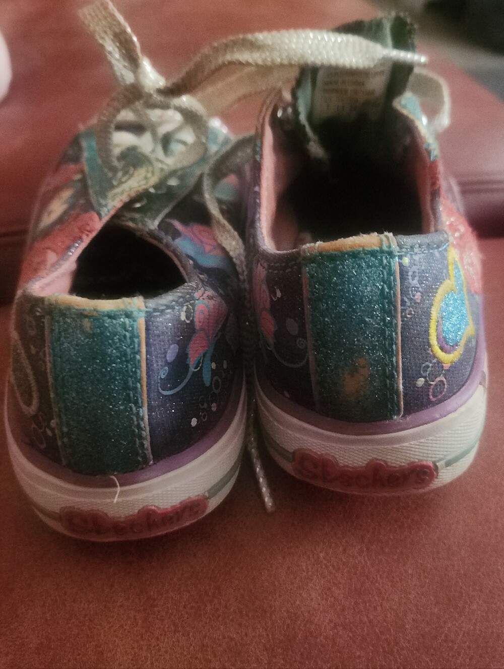 Skechers Kids Girls Twinkle Toes Lil Superstyle Light-Up Shoes 10285L Size 1